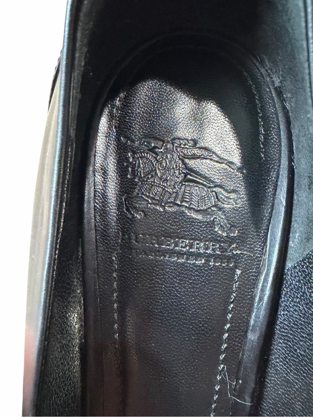 Burberry Mary Jane Pumps Size 39 Black Leather Embellished Designer Classic - Picture 9 of 11